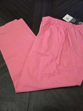VTG Leslie Fay Haberdashery Pink Coral Trousers Size 16 NWT 90s High Waist